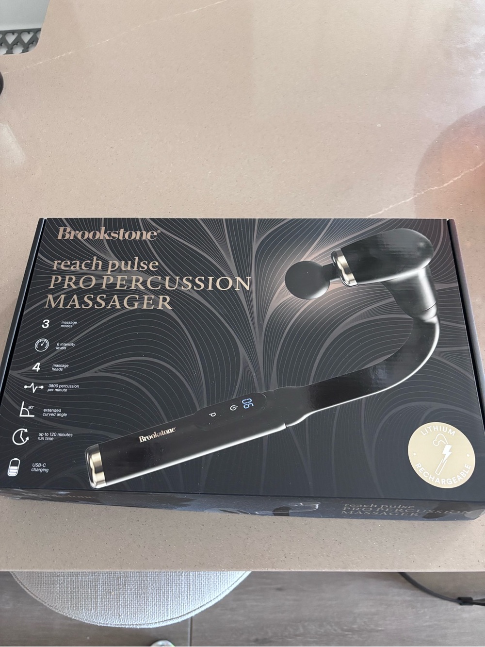 Brookstone Reach Pulse Pro Percussion Massager - Black